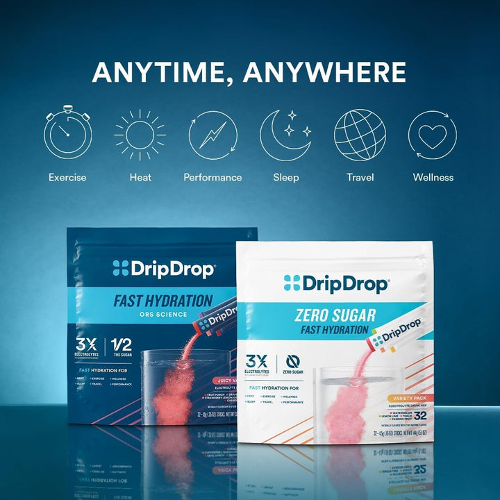 DripDrop ORS Hydration - Paquetes de electrolitos en polvo