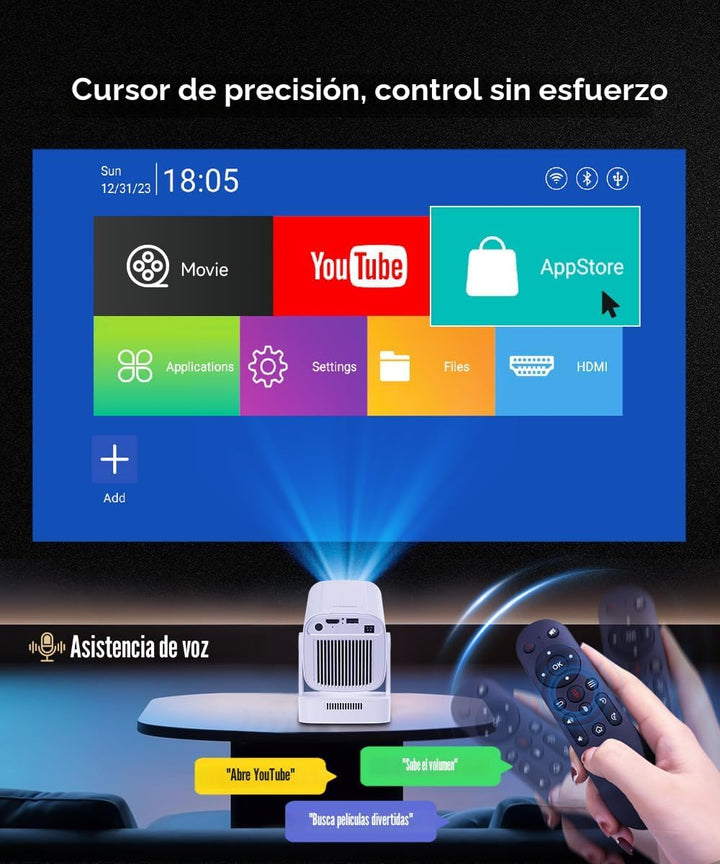 【Enfoque automático y 1080P】Mini proyector inteligente Magcubic con...