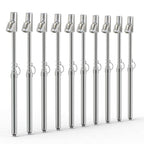 MEANLIN MEASURE Medidor de presión de neumáticos tipo doble recto, manómetro de aire de doble cabeza, 10 piezas, rango de presión de 10 a 150 psi(adecuado para camiones, etc.