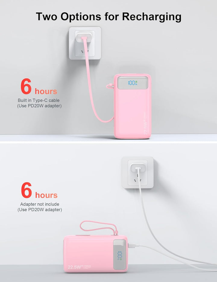 Cargador portátil, 27000 mAh 22.5 W, cargador de batería de carga r...