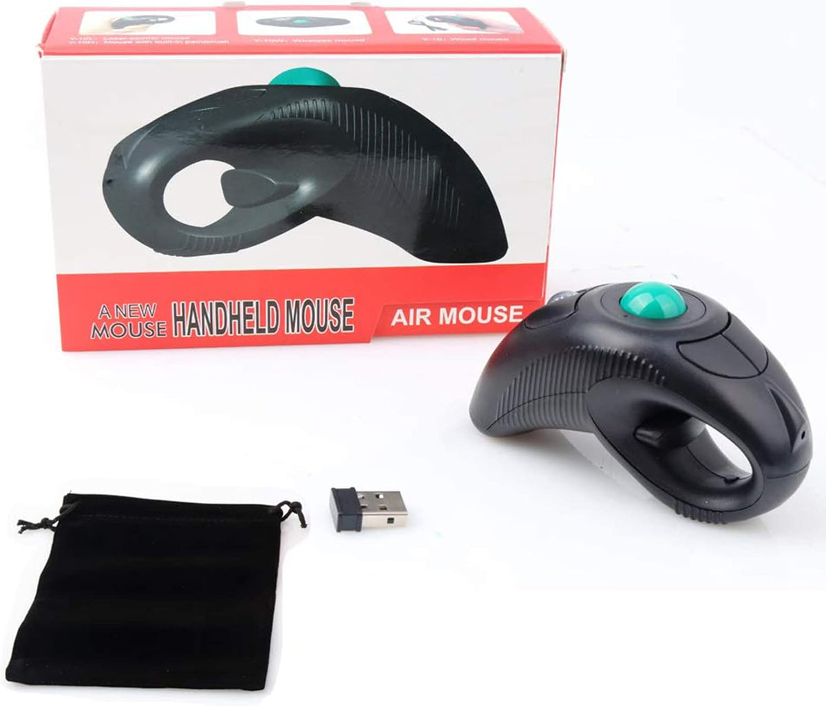 EIGIIS Ratón USB de mano ergonómico Trackball 2.4G Ratones DPI de v...