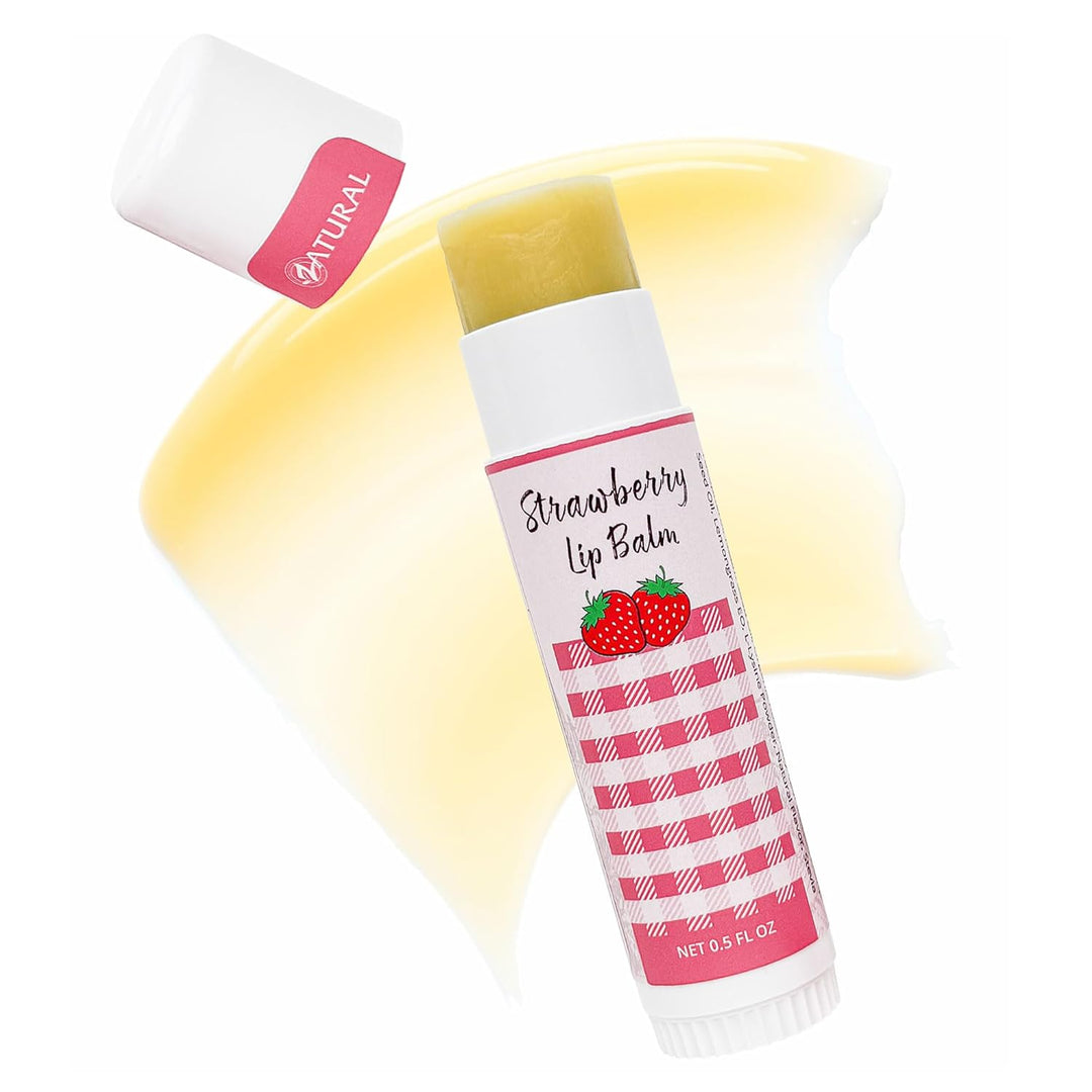 Bálsamo labial de fresa Zatural con manteca de karité, aceite de jo...