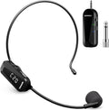 TONOR Micrófono inalámbrico para auriculares, 2 en 1 UHF sobre la oreja