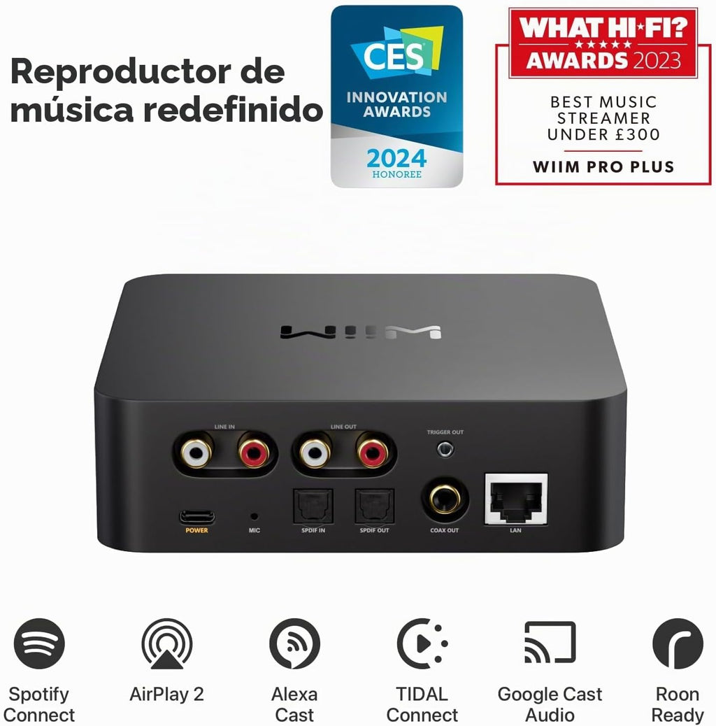 WiiM Streamer de música Pro Plus para sistemas estéreo, moderniza tu Hi-Fi