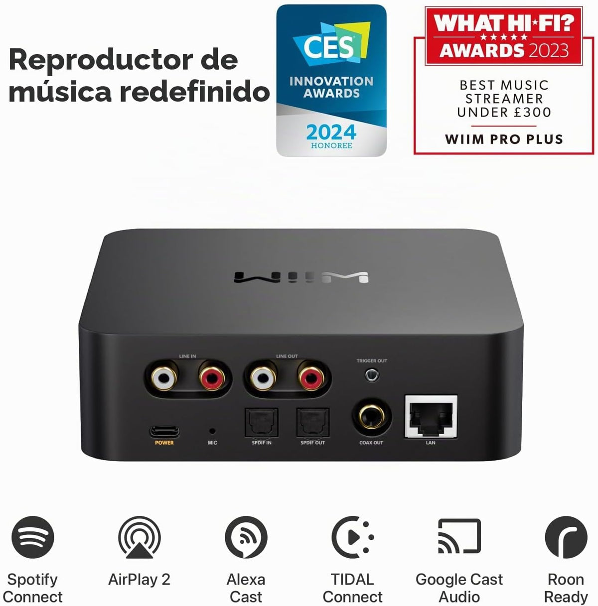 WiiM Streamer de música Pro Plus para sistemas estéreo, moderniza tu Hi-Fi