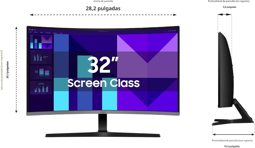 Samsung 32" S3 (S39GD) Series FHD 100Hz Monitor curvo | Samsung Vis...