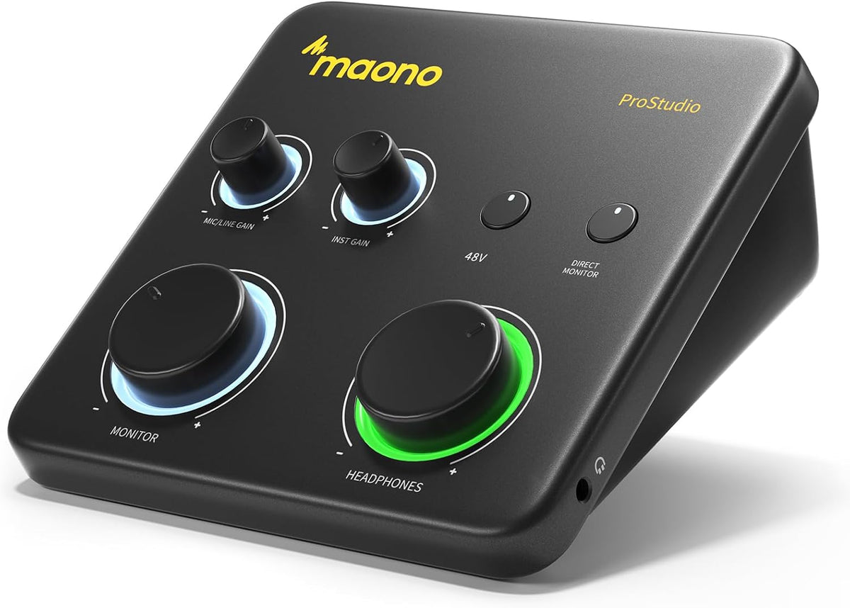 MAONO PS22 Lite Interfaz de Audio USB para PC para Guitarra y Voces en Streaming