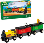 BRIO World - 33722 Safari Train - Juego de tren de juguete interactivo para niños de 3 años en adelante - Respetuoso con el medio ambiente - Carros de motor y animales incluidos
