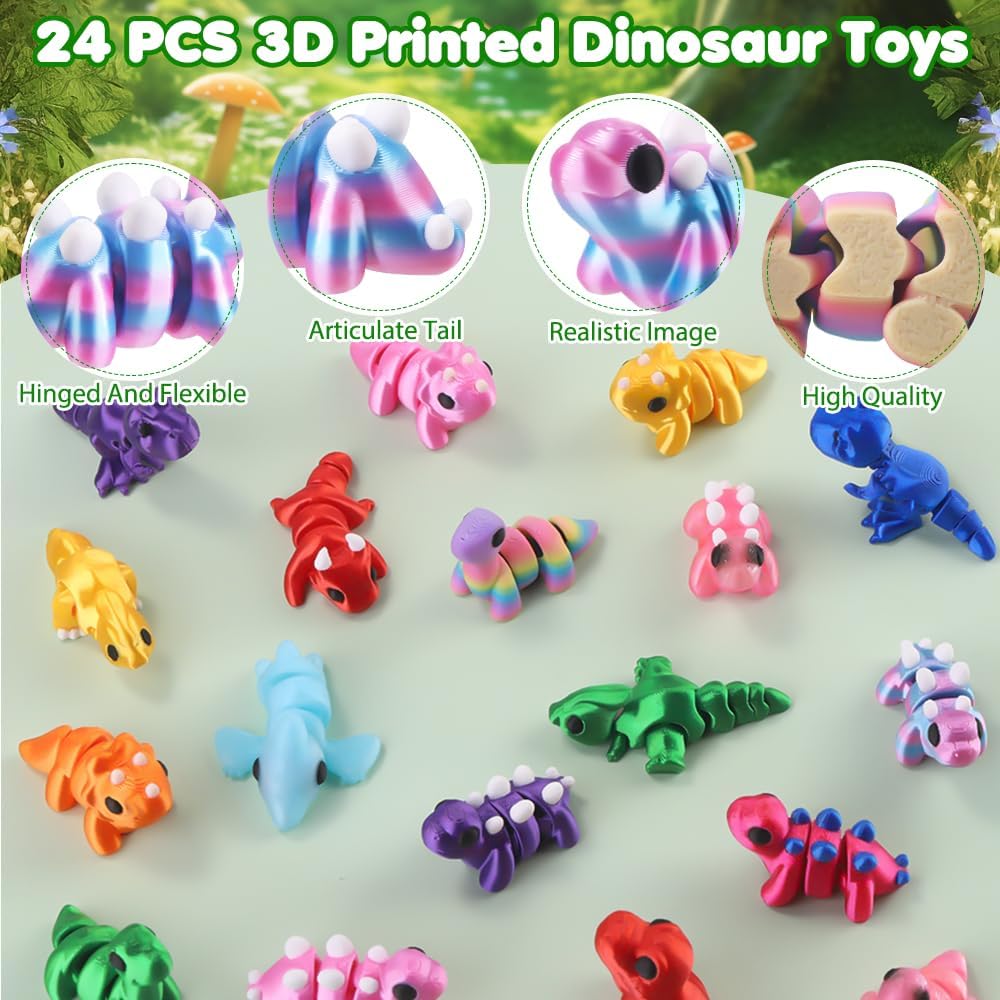 JOICEE Juego de 24 piezas de animales de dinosaurio