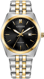Reloj Citizen para hombre Classic Corso Eco-Drive, 3 manecillas con fecha, manecillas y marcadores luminiscentes