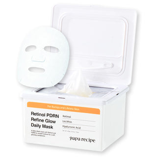 Papa Recipe Retinol PDRN Refine Glow - Máscara diaria (30 hojas), m...