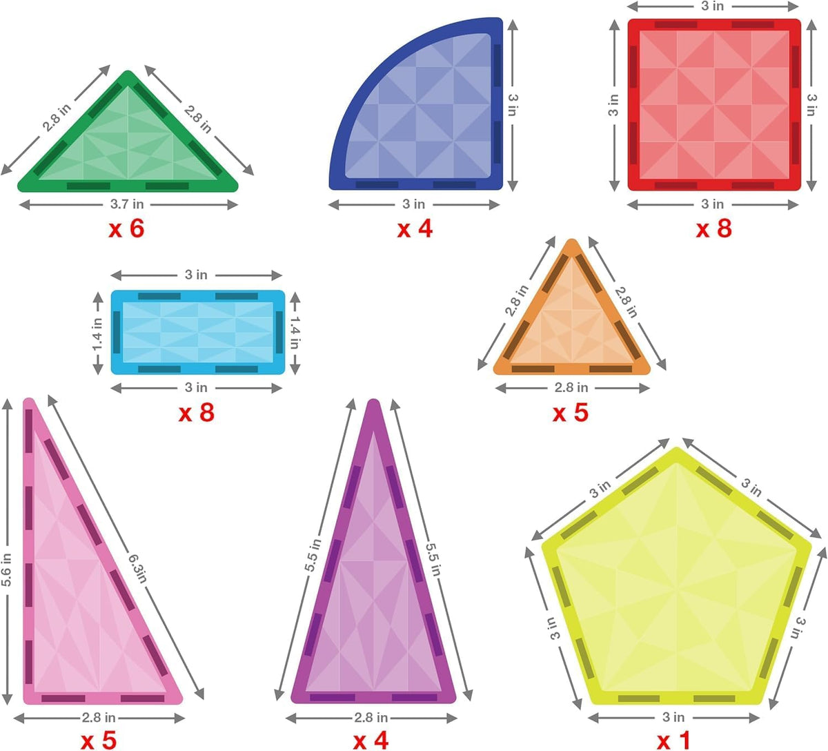 PicassoTiles Bloque de construcción de bloques de construcción de azulejos magnéticos, bloques de azulejos magnéticos, kit de aprendizaje STEM STEAM, juego de construcción de educación temprana,