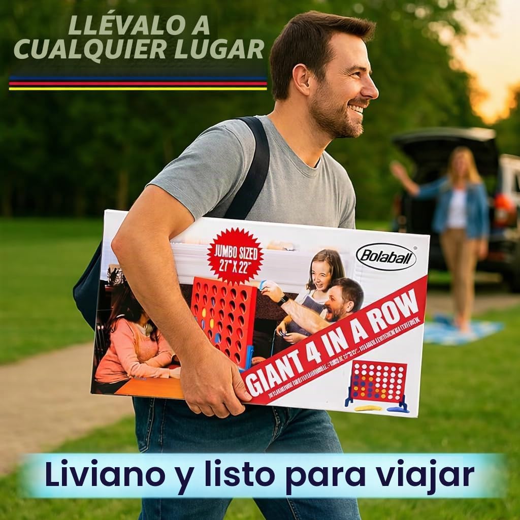 Giant 4 in a Row Game, juego jumbo para interiores y exteriores para la familia