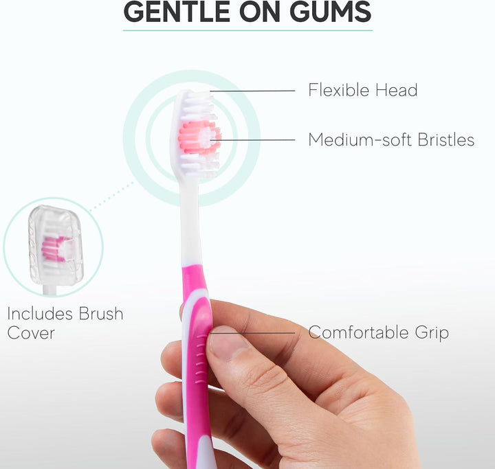 Paquete de 4 cepillos de dientes para adultos \u2013 Cepillos de di...