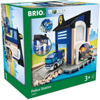 Brio World - 33813 Estación de policía - Juego de juguetes interactivos para niños | Mejora la creatividad y la imaginación | Cuenta con efectos de luz y sonido | Compatible con BRIO Railway |
