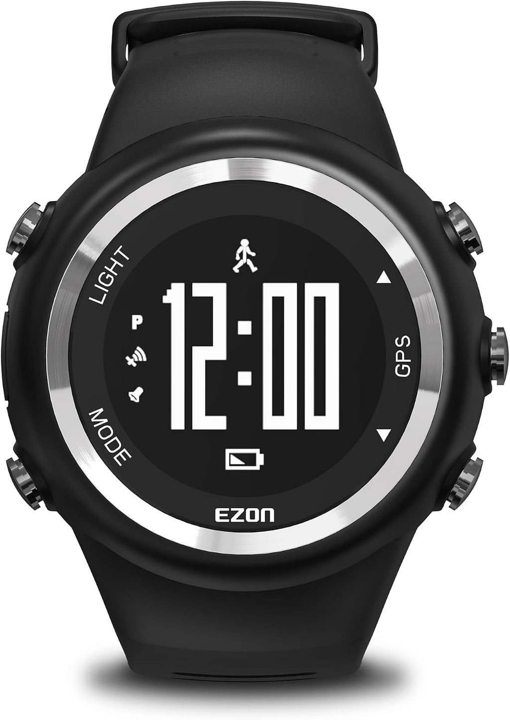 Reloj GPS para Correr con Velocidad Distancia Ritmo Alarma Contador de Calorías y Cronómetro para Hombre T031 Negro