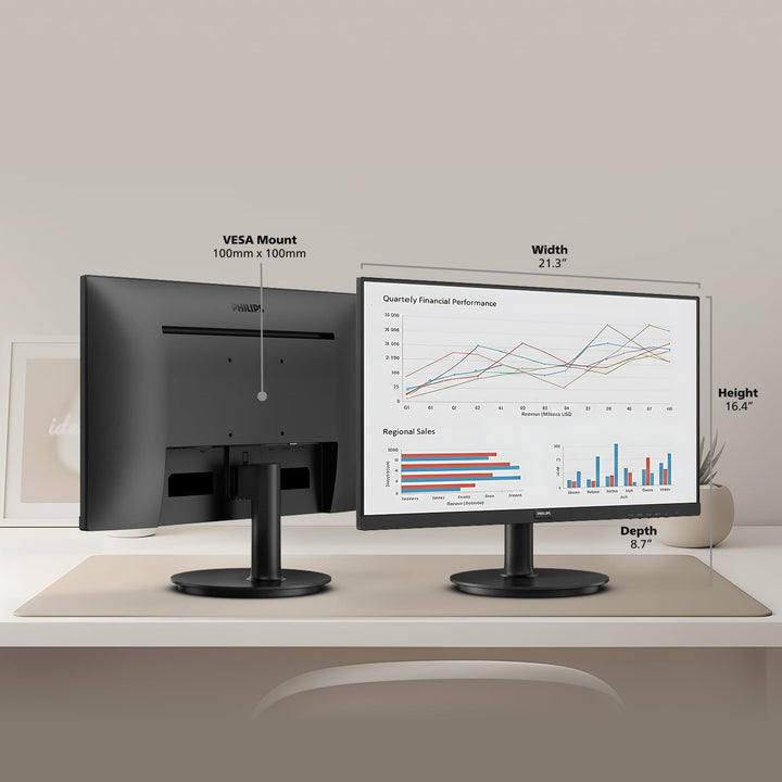 Philips Monitor de computadora FHD de 24 pulgadas 100Hz VA VESA sin...