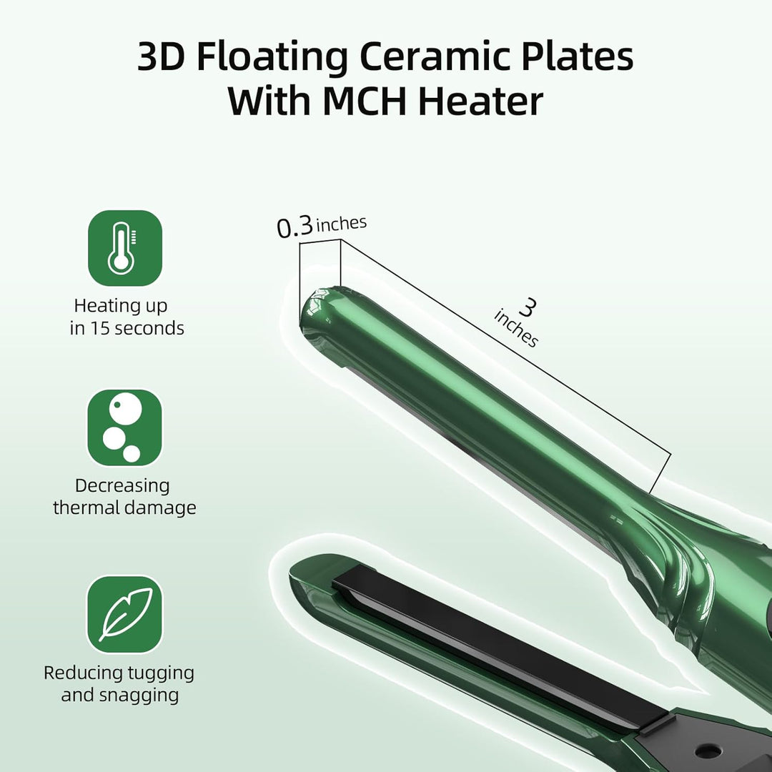 Mvxitanny - Planchas planas pequeñas para cabello corto, plancha de...