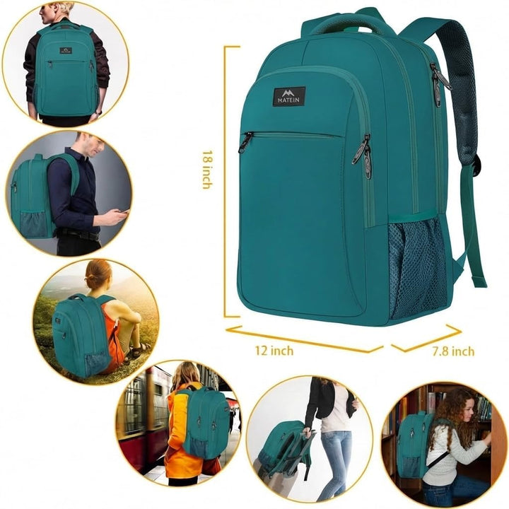 MATEIN Mochila delgada para laptop, antirrobo de 15.6 pulgadas, moc...