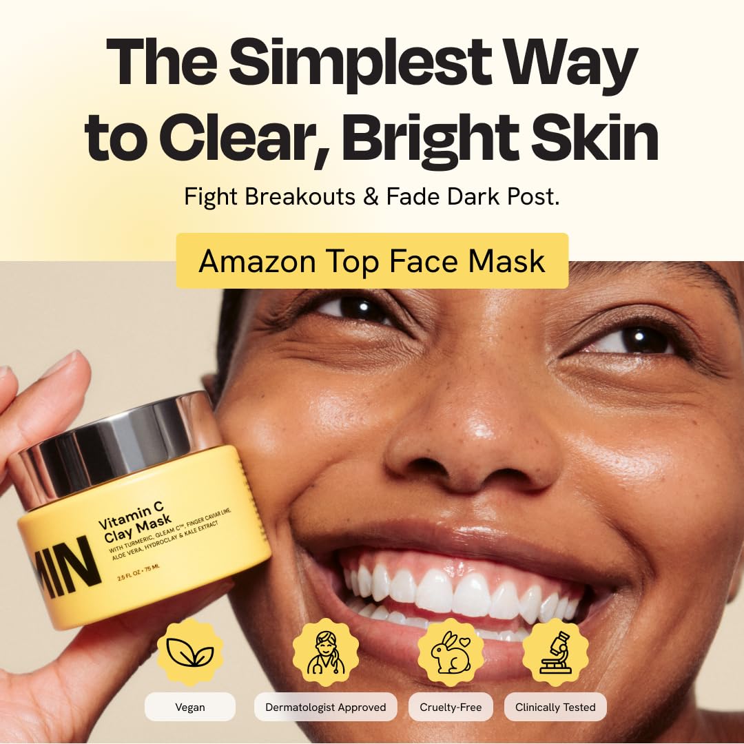 Gleamin Mascarilla de arcilla con vitamina C para manchas oscuras,...