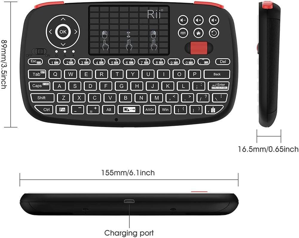 Rii i4 Mini Teclado Bluetooth con Touchpad Teclado