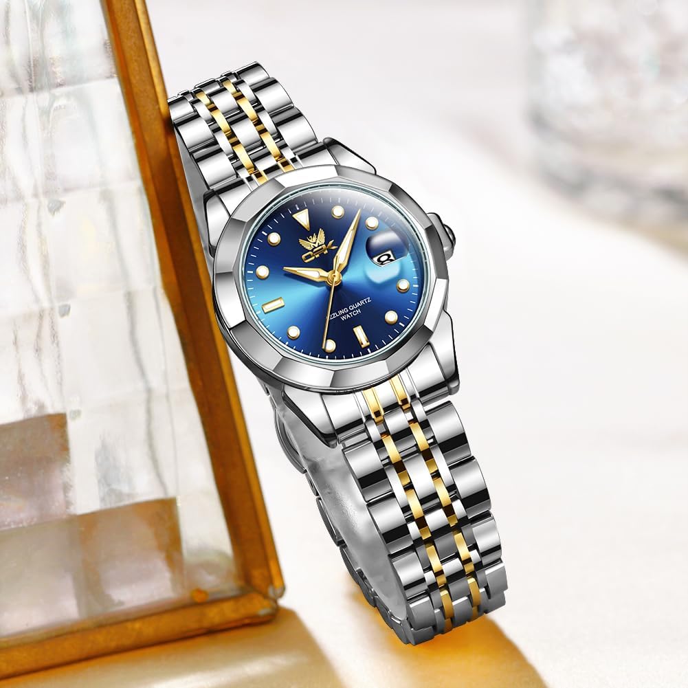 OPK Reloj de pulsera para mujer de acero inoxidable para mujer