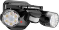 OREiN Luz de seguridad para exteriores con sensor de movimiento, luz LED de doble cabezal ajustable, 3 modos (movimiento/manual/atardecer a amanecer), equivalente a 150 W 5000 K, iluminación exterior impermeable IP65, cableado
