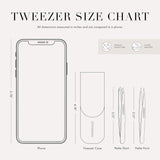 Tweezerman Juego de pinzas pequeñas con estuche de viaje, pinzas de...