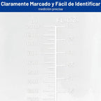 Paquete de 4 jarras de medición y mezcla graduadas de plástico de 2 litros, tazas medidoras transparentes de 1/2 galón con asa, taza de vertido multiusos para pintura, resina, epoxi