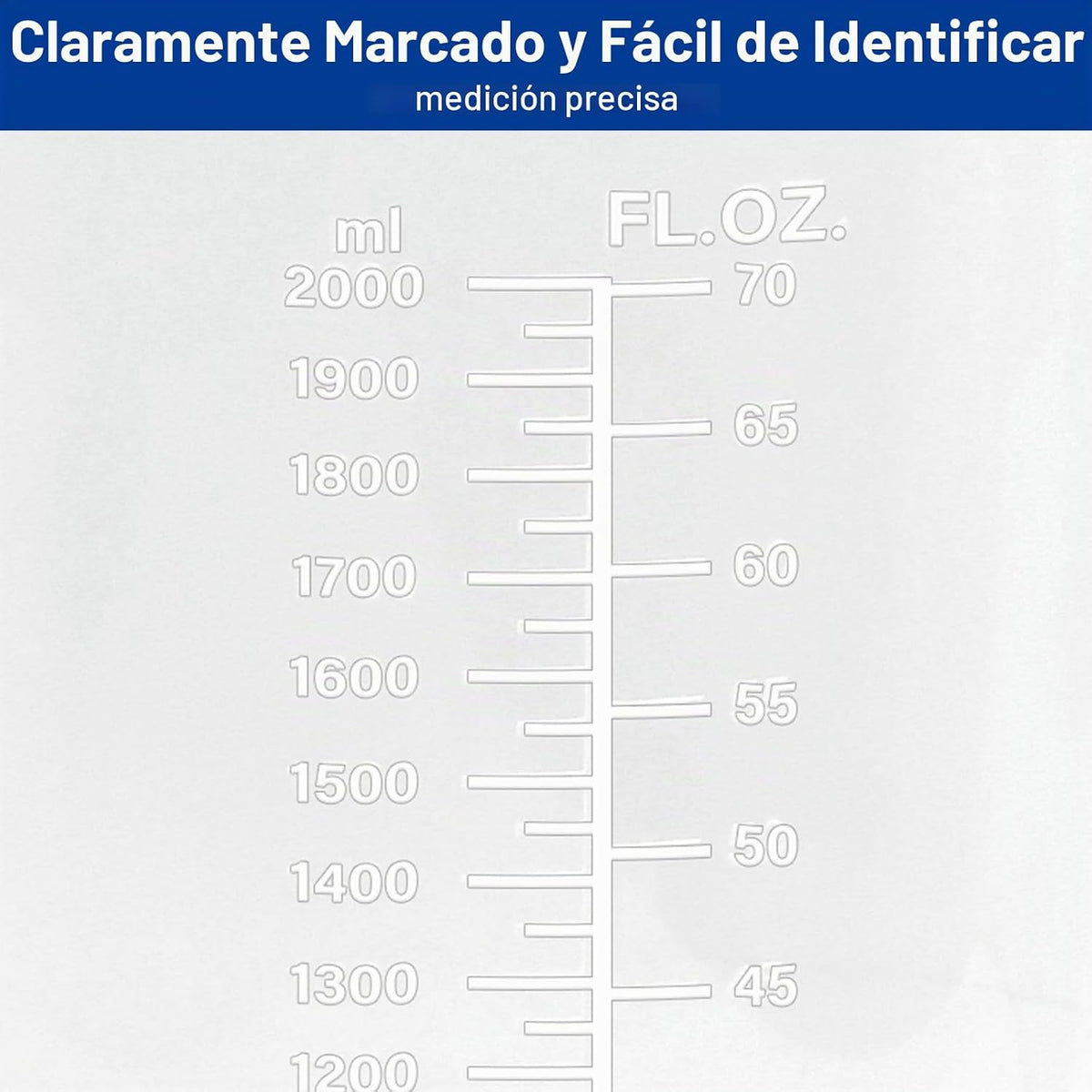 Paquete de 4 jarras de medición y mezcla graduadas de plástico de 2 litros, tazas medidoras transparentes de 1/2 galón con asa, taza de vertido multiusos para pintura, resina, epoxi