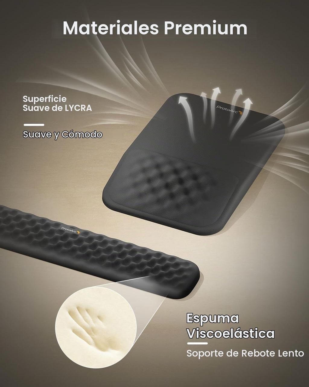 ProtoArc KMP50 - Alfombrilla ergonómica para mouse con reposamuñecas