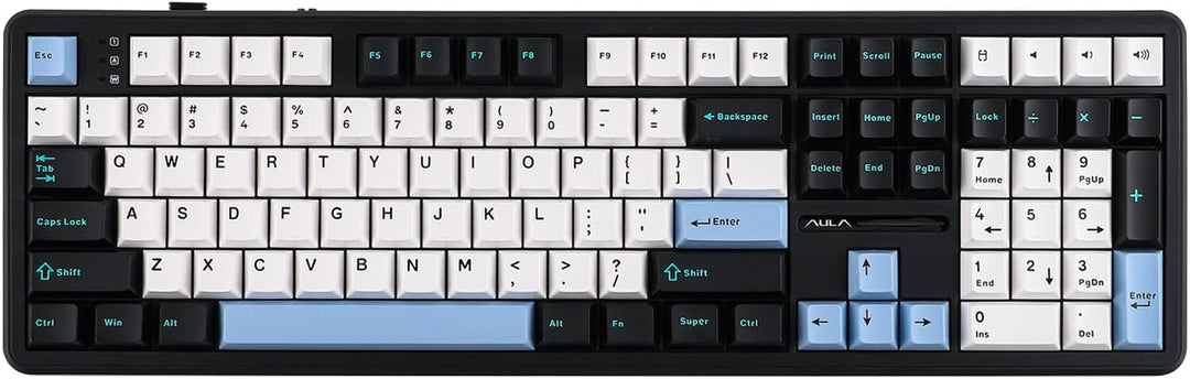 EPOMAKER Aula F108 - Teclado inalámbrico para juegos, teclado mecán...
