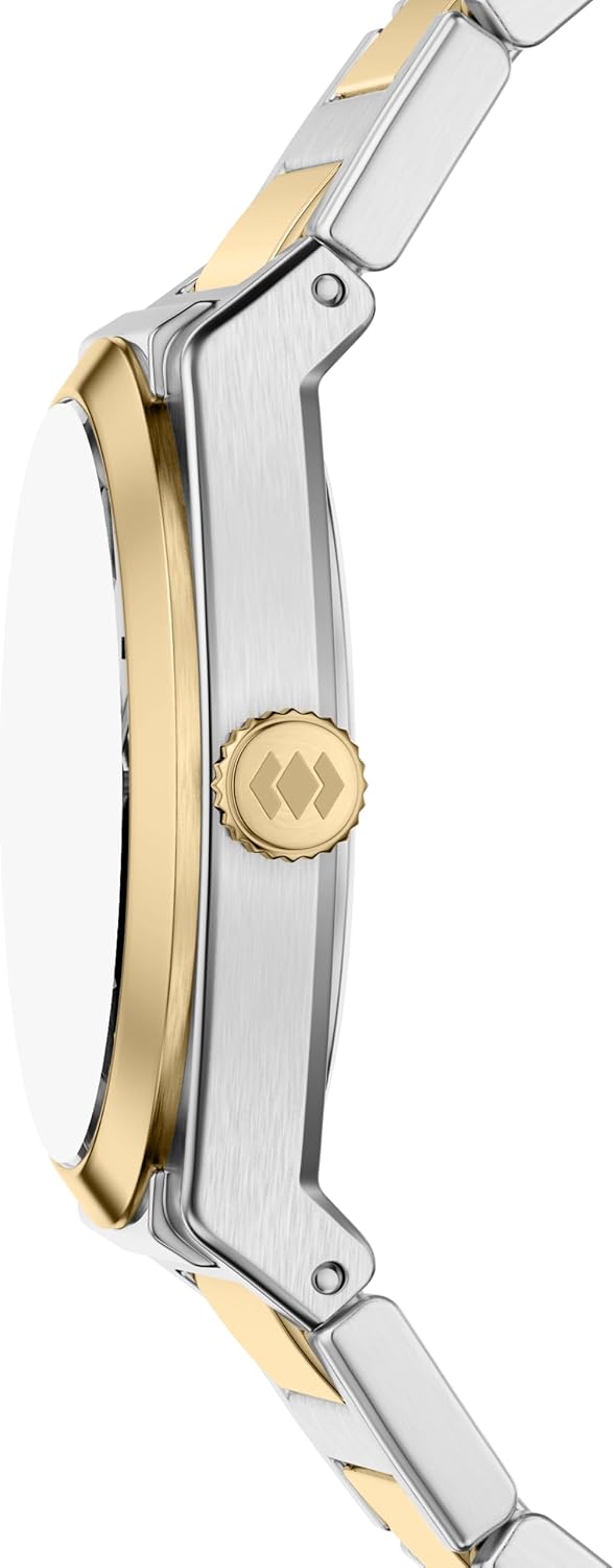 Fossil Reloj Everett de acero inoxidable con tres manecillas para mujer