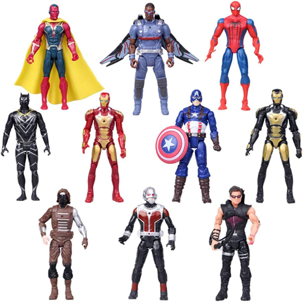 POIUYT Serie de Super Héroes Figura Exclusiva Set, 10 Figuras de Acción Coleccionables de 6.7 Pulgadas