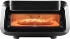 Frigidaire Horno eléctrico para pizza de interior – Alcanza temperaturas de 700 ° F – Hornea a piedra pizzas de 12 pulgadas en minutos – Horno portátil de encimera con freír y hornear al aire
