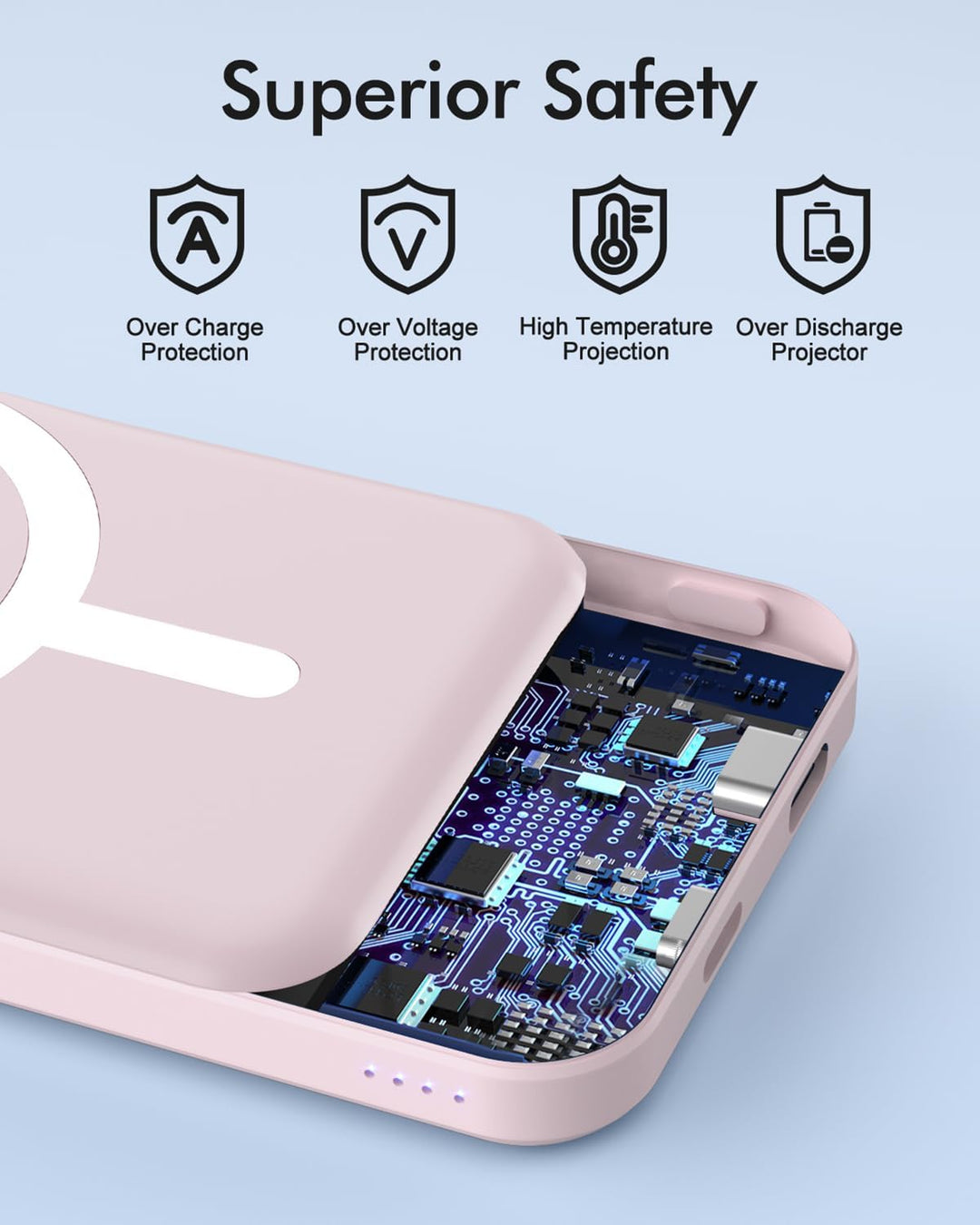 podoru para Paquete de Batería MagSafe, PowerBank Magnético de 5000...