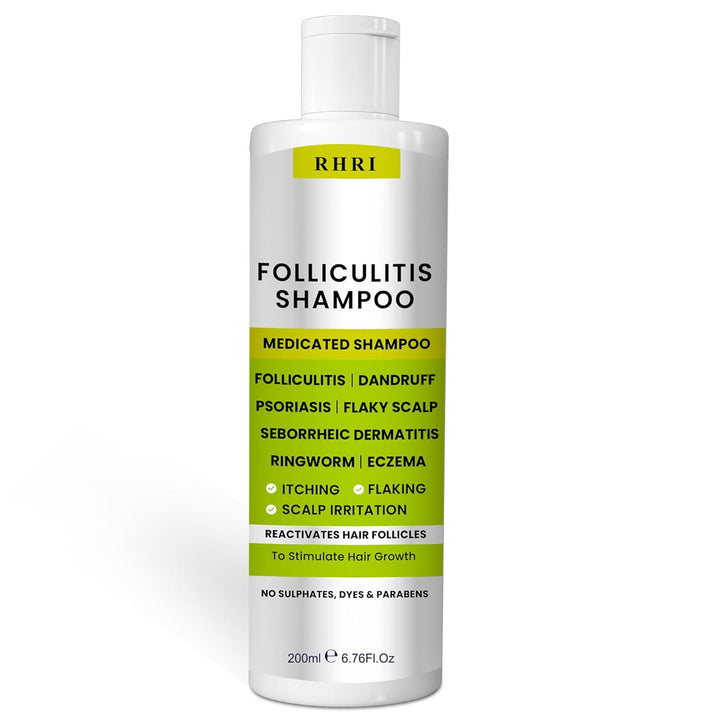 Champú antifúngico para foliculitis, dermatitis seborreica, caspa,...