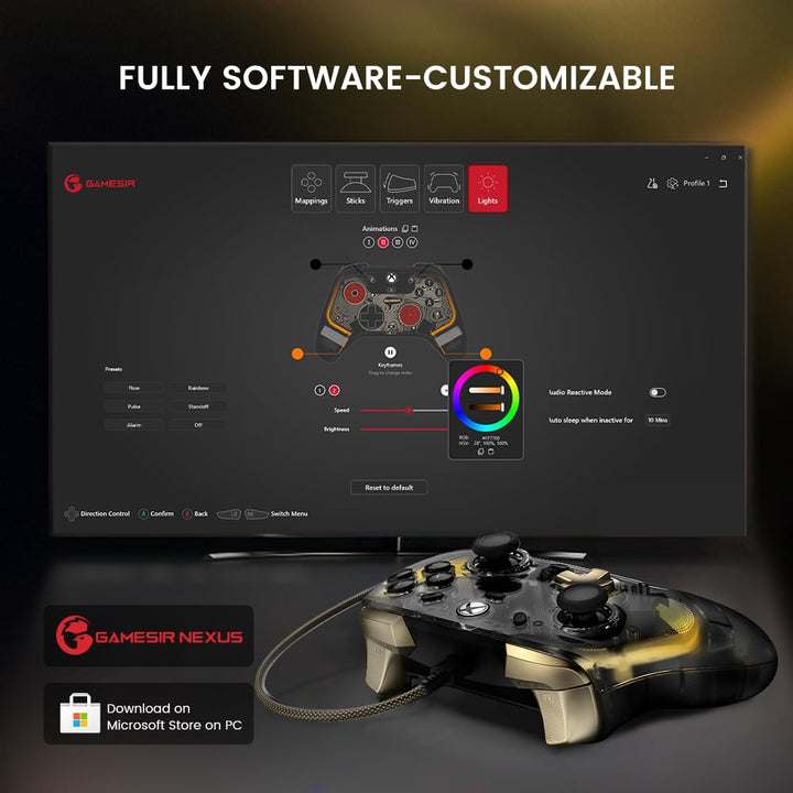 GameSir Kaleid Flux Enhanced Wired Controller for Xbox, RGB Lightin...