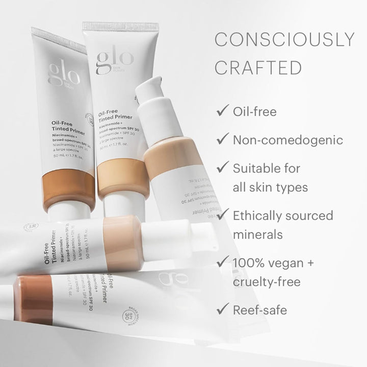 Glo Skin Beauty Imprimación teñida sin aceite SPF 30, (medio ligero...