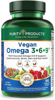 Purity Products Fórmula vegana Omega 3 6 9 - Complejo de ácidos gra...