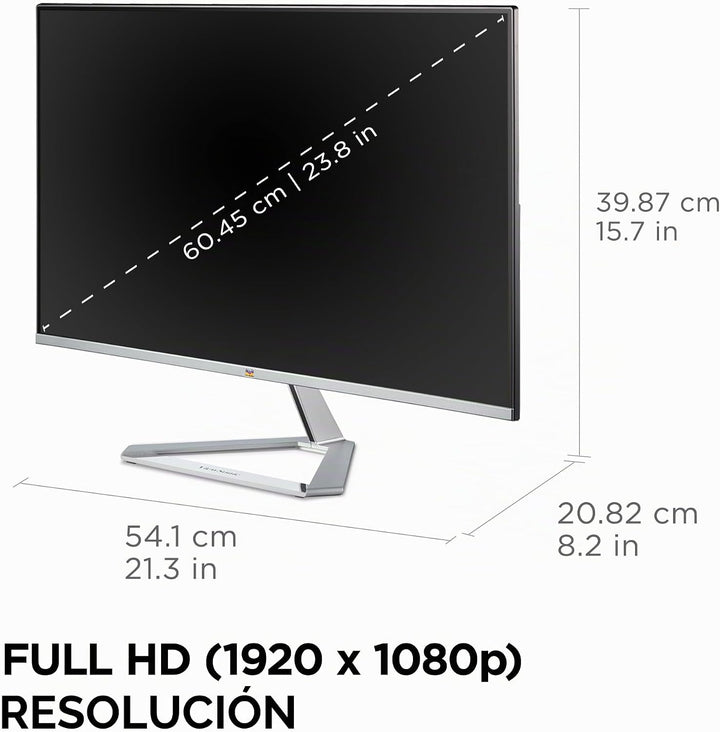 Monitor ViewSonic LED VX2276-SMHD, 22 pulgadas, diseño sin marco, u...