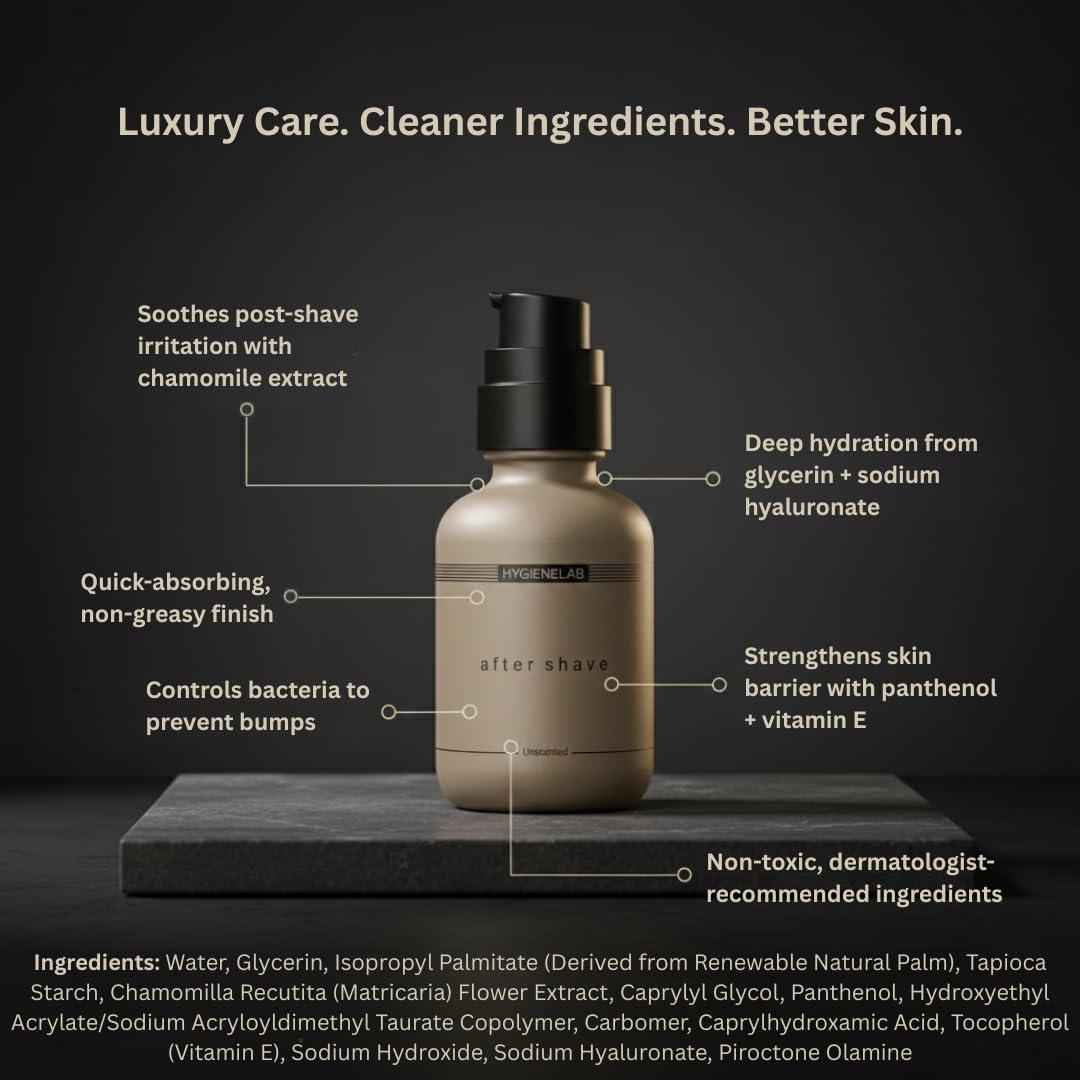 HygieneLab After Shave, Yuka Calificación Excelente \u2013 Fórmula...