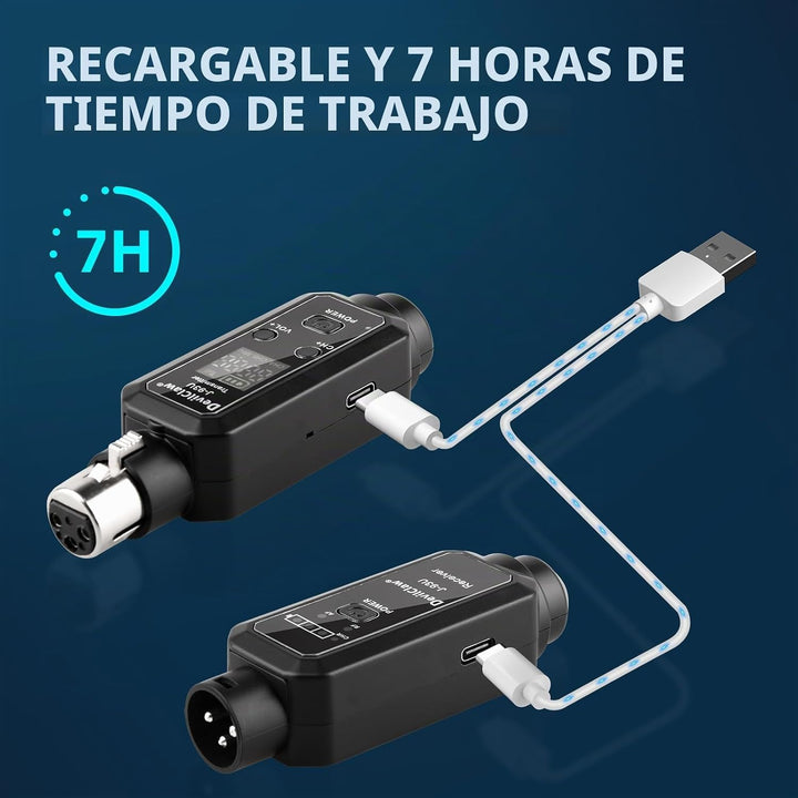 Devilclaw Sistema XLR inalámbrico Phantom Power de 48 V \u2013 0 V\...