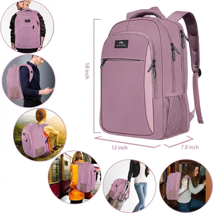 MATEIN Mochila para portátil de viaje, mochila antirrobo delgada y...
