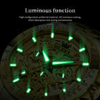 OLEVS Reloj para Hombres Esqueleto Negocio Vestir Acero Inoxidable Impermeable Luminoso Reloj de Pulsera para Hombres