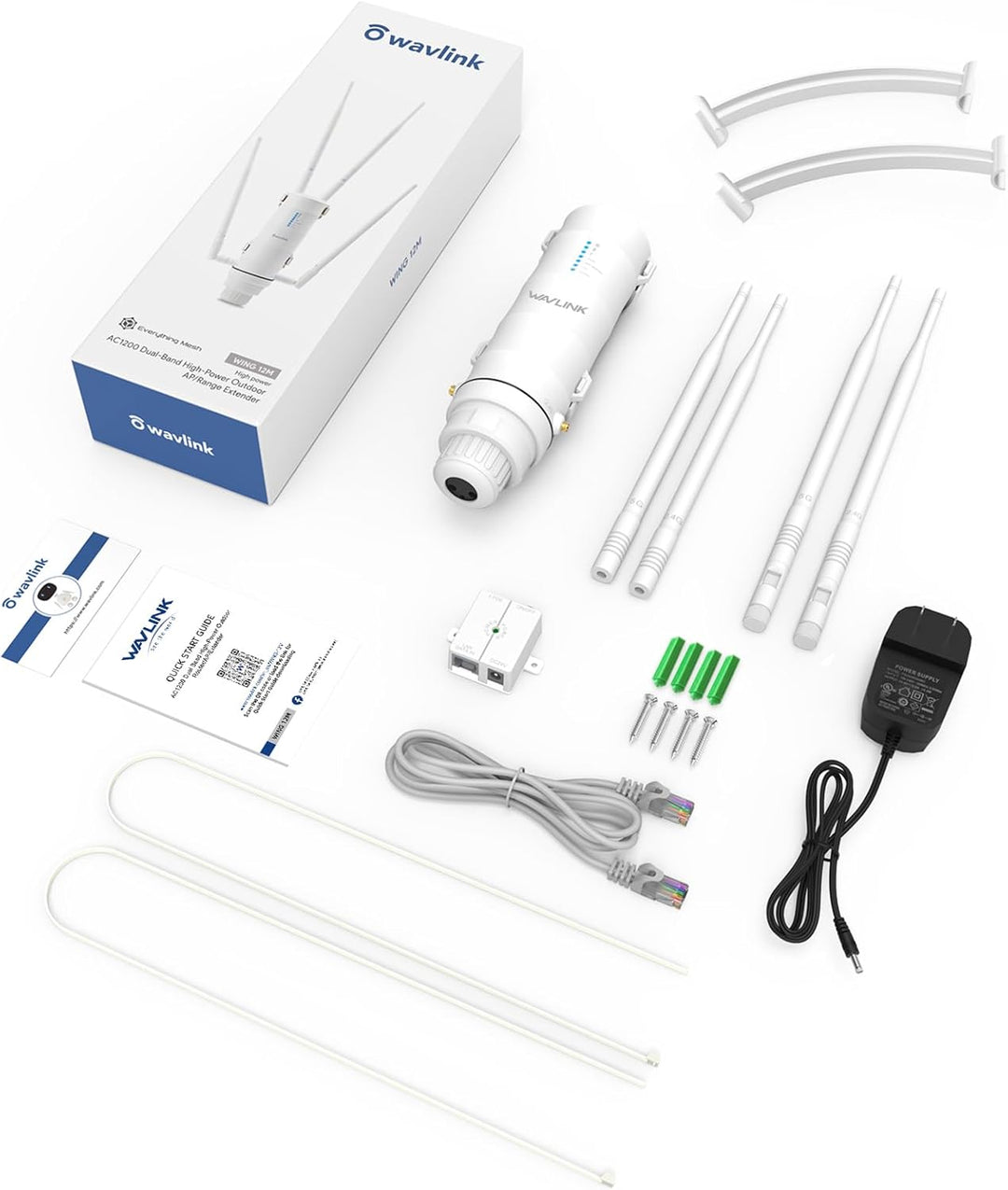 WAVLINK AC1200 Extensor de alcance WiFi al aire libre de largo alca...