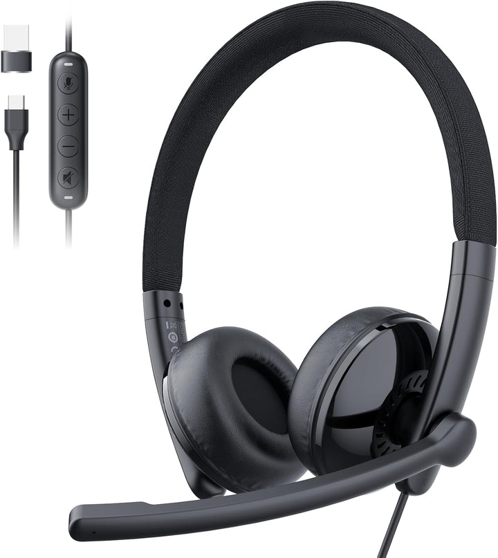 EMEET Auriculares con cable HS50 con micrófono auriculares
