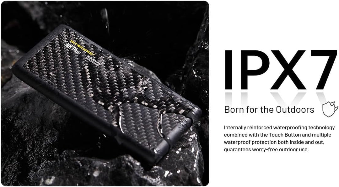 Nitecore NB Plus - Banco de energía de 10,000 mAh, ultra ligero y d...