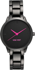 Nine West Reloj de pulsera Gunmetal para mujer