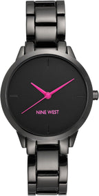 Nine West Reloj de pulsera Gunmetal para mujer